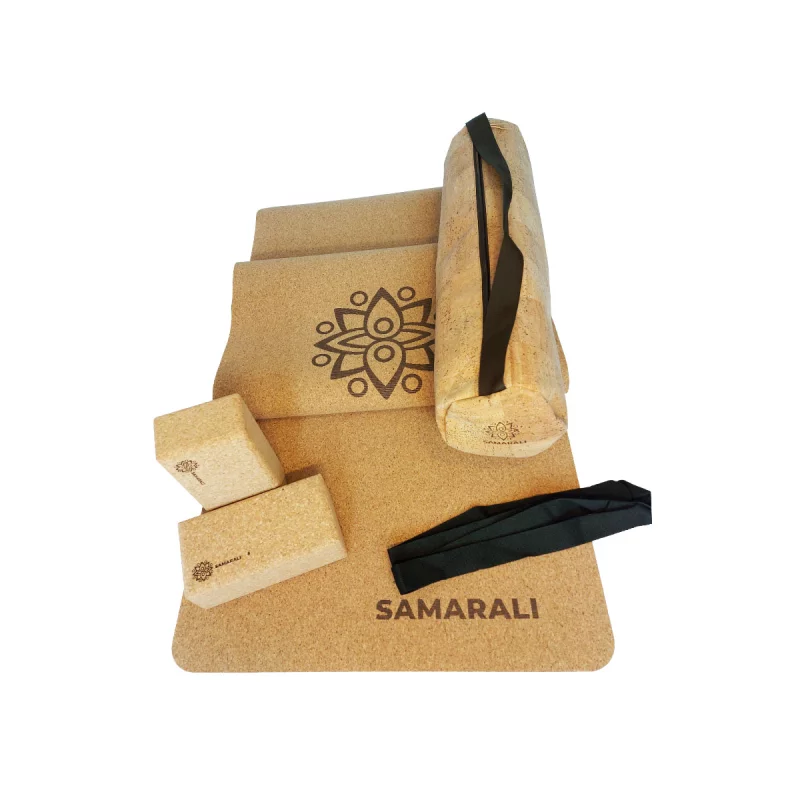 Nachhaltiges Yoga Set - Classic - Yogamatte, Gurt, Tasche & Blöcke